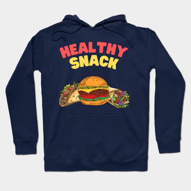 Slightly Wrong Healthy Snack Fast Food Hoodie by waltzart